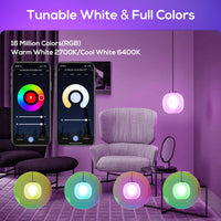 1 x RAW Customer Returns Smart WLAN LED lamp GU10 Alexa light bulbs, dimmable 5.5W WiFi light bulb warm white-cold white and RGB multi-colored bulb, compatible with Alexa Google Home, control via APP, no hub required, 4 pieces - RRP €33.26