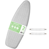 1 x RAW Customer Returns KINGRACK Ironing Board Cover, Cotton Ironing Board Cover for 122 x 38 cm Ironing Boards, Easy to Install Cover with Thick Felt Padding to Protect the Ironing Board, Gray - RRP €18.29