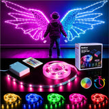 1 x RAW Customer Returns BestLuz LED Strip Battery Operated with Timer, 2M RGB DIY LED Strip with Remote Control for Bedroom, TV, Party, Skateboard, Piano, Closet, Decor - RRP €14.11