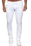 1 x RAW Customer Returns Elara Men s Chino Trousers Slim Fit Stretch Chunkyrayan MEL009-White-32 36 - RRP €29.95