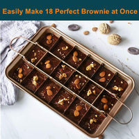 1 x RAW Customer Returns Brownie baking mold baking tray brownie tray cake mold with dividers size 31 x 20 x 4.9 cm - RRP €18.98