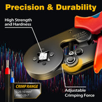 1 x RAW Customer Returns HOMCA crimping pliers wire end ferrules set for 0.25-10 mm with 1200 pieces wire end ferrules, wire end ferrule pliers stripping pliers set, crimping pliers and wire stripper, pressing pliers wire end ferrules - RRP €35.99