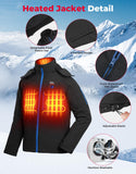 1 x RAW Customer Returns KEMIMOTO Heated Jacket Men, Heating Jacket with 4 Heating Zones, Heating Vest with 9600 mAh Power Bank 3 Adjustable Heating Levels, Electric Heated Vest with USB, for Skiing, Motorcycling, Outdoor - RRP €59.0