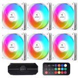 1 x RAW Customer Returns upHere 120mm LED RGB with remote control Silent fan for case fan PC,NT1206-6 - RRP €37.8