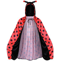 2 x Brand New Partymall Ladybird Costume Children s Ladybird Cape with Hood Ladybird Costume Animal Children s Costume Cosplay Set for Boys Girls Birthday Gift Halloween Carnival 130  - RRP €34.28