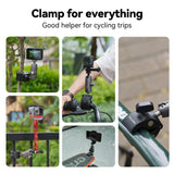 1 x RAW Customer Returns AuyKoo Motorcycle Bicycle Clamp Bar Camera Mount with 360 Degree Ball Mount Clip for Gopro Hero 11 10 9 8 7 6 5 Insta360 DJI and Other Action Camera - RRP €32.9