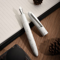 1 x RAW Customer Returns erofa Hongdian N23 White Rabbit Fountain Pen, Iridium Extra Fine Nib Silver Trim, New Year Lucky Rabbit Carving Design, Smooth Writing Pen with Converter and Metal Pen Box Set - RRP €34.78