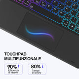 1 x RAW Customer Returns Earto Keyboard iPad Pro 12.9, 3 Zones 7 Colors Backlight, Keyboard Case for iPad Pro 12.9 Keyboard with Trackpad, Magn tico Keyboard for iPad Pro 12.9 6a 5a 4a 3a Gen , N I was - RRP €74.2