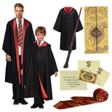 1 x RAW Customer Returns TUNAON Harry costume 6-piece set for adults and children, including wizard cape, wand and tie. for Halloween, carnival, cosplay and birthday, rituals full pink, 135  - RRP €19.2