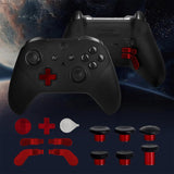 1 x RAW Customer Returns 13 in 1 Metal Thumbsticks for Xbox Elite Controller Series 2 Accessories, Replacement Magnetic Buttons Kit includes 6 Metal Plating Joysticks, 4 Paddles, 2 D-Pads, 1 Adjustment Tool Plating Red  - RRP €36.2