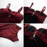 1 x RAW Customer Returns Maacie Maternity Bikini Maternity Swimsuit Swimming Photography Travel Red Wine XL - RRP €35.23