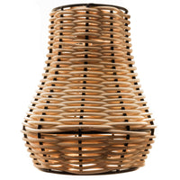 1 x RAW Customer Returns Rattan Lampshade Small Basket Lampshades Braided Table Lampshade Hanging Lamp Handmade Woven Wicker Lampshade for Bedroom Farm Living Room - RRP €17.12