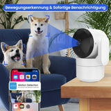 1 x RAW Customer Returns AMOROM WiFi Indoor Surveillance Camera 360 , 1080p Camera Surveillance with Night Vision, 2-Way Audio, Motion Detection, Voice Control, Works with Alexa, 2.4G WiFi, 2 Pack - RRP €55.99