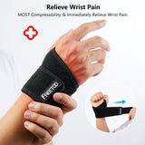 1 x RAW Customer Returns FREETOO wrist bandages fitness, bandage wrist right, wrist support women and men for tendonitis, wrist protectors for weight training, crossfit right - RRP €13.0