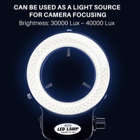 1 x RAW Customer Returns Jevina 144 LED Microscope Ring Light Ring Lamp 0-100 Adjustable Lamp for Microscope Ring Lighting - RRP €25.99