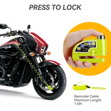 1 x RAW Customer Returns AGPTEK brake disc lock, disc brake lock with alarm system 110db, theft protection for motorcycle, bicycle and scooter, brake lock with 1.5m recall cable and lock bag - RRP €25.99