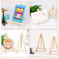 1 x RAW Customer Returns JMIATRY 50 pieces mini wooden easel, 8 x 15 cm wooden table easel, small wooden easel for table decoration, painting crafts, photo album, wedding decoration - RRP €26.99