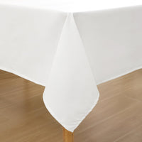 1 x RAW Customer Returns Homaxy linen look tablecloth washable lotus effect square 140 x 300 cm tablecloth linen blanket water-repellent tablecloth table linen stain protection, white - RRP €24.19