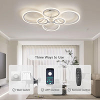 1 x RAW Customer Returns SUCIKORIO LED Ceiling Light Dimmable with Remote Control, Modern LED Ceiling Lamp Round Living Room 54W Living Room Lamp 2700K-6500K Bedroom Lamp Ceiling with APP for Bedroom, Kitchen, Bathroom, Hallway - RRP €75.99