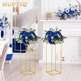 1 x Brand New NUPTIO Flower Balls for Wedding Centerpieces 6 Pack 35cm Diameter Royal Blue White Artificial Flowers Roses Ball for Tables Fake Rose Arrangement Wedding Party Decorations - RRP €159.98