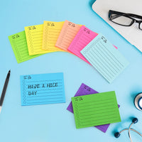 6 x Brand New Bekecidi 9 Pieces Sticky Notes, To-Do List, Self-Adhesive Colorful Sticky Notes for Posts, Lined Notes, Planning List Notepad for Reminders School, Office, Home - RRP €69.84