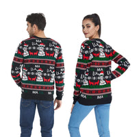 2 x RAW Customer Returns Belovecol Men s Funny Christmas Jumper Light LED Printed Christmas Sweater Christmas Jumper Long Sleeve Red Elk Xmas Knitted Jumper L - RRP €90.44