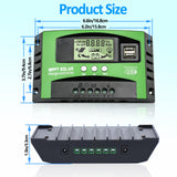 1 x RAW Customer Returns MPPT 100A Solar Charge Controller 12V 24V Solar Controller, MPPT Solar Charge Controller 100A with Temperature Sensor 2 USB Ports LCD Display, Suitable for Solar Panel 12V 24V Lead Acid and Lithium Batteries - RRP €41.3