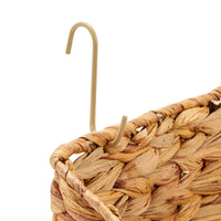 1 x RAW Customer Returns Bathroom organizer, 2 hanging storage baskets made of water hyacinth, 38 x 15 x 15 cm - RRP €36.36