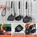 2 x RAW Customer Returns Kitchen utensil set, kitchen appliance 30 pieces silicone cookware set, non-stick heat-resistant silicone spatula set, kitchen utensils with stainless steel handle -10 S-hooks, black - RRP €70.54