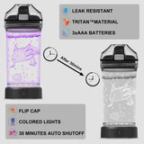 1 x RAW Customer Returns Axolotl Kids Water Bottle with Ammonite 3D LED Light 400ml Tritan BPA Free Creative Ideal Travel Gift for School Children Boys Kids Holiday Camping Picnic - RRP €20.09