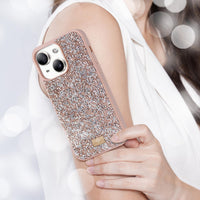 1 x RAW Customer Returns BEZ Phone Case for iPhone 13 Case Glitter, Sparkle Diamond Crystal Bling Case with Bling Co. Series Compatible for iPhone 13, Tuscan Beige - RRP €24.99