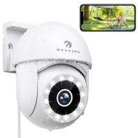 1 x RAW Customer Returns Menborn Outdoor Security Camera 2K, Updated Camera Surveillance 360 with Starlight Color Night Vision, 2.4GHz IP Camera with Floodlight, Two-Way Audio, Motion Detection, Works with Alexa - RRP €39.66