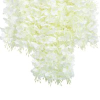 1 x RAW Customer Returns U Artlines Artificial Flowers, Pack of 24 Artificial Fake Wisteria Vine Ratta Hanging Silk Flowers Home Wedding Party Decor 24 Pieces, 110cm Each Strand, White  - RRP €55.03