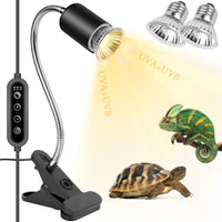 1 x RAW Customer Returns IOOTSEA Terrarium Heat Lamp, Matte Black Version, Heat Lamp for Terrarium, Turtles and Reptiles, Reptile Heat Lamp, UVA, UVB Heat Heater, Aquarium Animals, Accessories Matte Black Version  - RRP €22.18