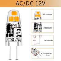 1 x RAW Customer Returns I-SHUNFA Pack of 10 G4 1.2W LED lamps warm white 3000K AC DC 12V LED bulb replacement G4 15w halogen bulbs for bedroom, kitchen, dining room, office - RRP €14.99