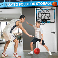 6 x Brand New Doloowee Mini Indoor Basketball Hoop for Kids, Foldable Indoor Outdoor Basketball Hoop, Goal Basketball Hoop with 4 Balls and Complete Basketball Accessories, Arcade Games Suitable for Boys - RRP €181.44