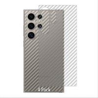 1 x RAW Customer Returns GIOPUEY back film compatible with Samsung Galaxy S24 Ultra, 4 pieces 0.1 mm ultra-thin carbon pattern back film, scratch-resistant, anti-fingerprint, non-slip - RRP €10.07