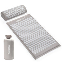 2 x Brand New acupressure mat acupressure mat massage mat acupuncture mat acupressure mat acupressure mat set acupressure mat, grey white - RRP €59.98