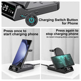 1 x RAW Customer Returns SwanScout Inductive Charging Station for Samsung, 4 in 1 Foldable Wireless Charging Station for Samsung Galaxy S24 Ultra S23 Ultra S22 S21 Z Flip 5, Wireless Charger for Galaxy Watch 6 5 4, Galaxy Buds 2 Pro - RRP €48.29