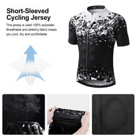 1 x RAW Customer Returns INBIKE Cycling Jersey Men Short Sleeve Cycling Clothing Set Women Bib Shorts Padded Cycling Jersey Short L - RRP €43.22