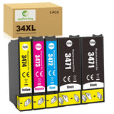 1 x RAW Customer Returns JoyPrinting 34XL Printer Cartridges Compatible for Epson 34 34 XL Multipack Cartridges for Workforce Pro WF-3720DWF 3725DWF WF-3720 WF-3725, Black Cyan Yellow Magenta, 5 Pack - RRP €23.18