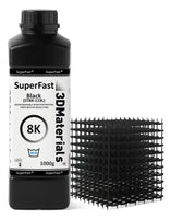 1 x RAW Customer Returns SuperFast 8K 1000g Black 22um Resolution Water Washable Resin, 0.5s Print 50um , Made in Korea by 3DMaterials - RRP €34.39