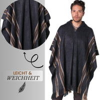 1 x RAW Customer Returns Gamboa Men s Poncho Coat Jacket Lightweight Poncho Blanket Winter - RRP €75.62