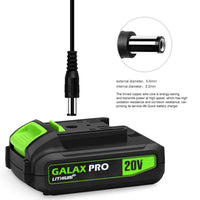 1 x RAW Customer Returns GALAX PRO 20V Max 1.3Ah Lithium-Ion Battery, Fast Charger, Replacement Battery for Cordless Drill and Power Tools - RRP €29.24