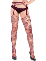 1 x RAW Customer Returns 6 fishnet stockings white, grey, wine red, coffee, navy blue, black  - RRP €19.49