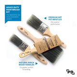 2 x RAW Customer Returns Precision Defined 6-Piece Heavy Duty Professional Wall Painting Brush Kit, with SRT Pet Bristles and Natural Birch Handles, for Precise Definition - RRP €41.48