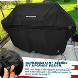 1 x RAW Customer Returns Grill cover weatherproof - Oxford grill cover gas grill grill cover tear-resistant cover with storage bag 145 x 61 x 112 cm  - RRP €17.64