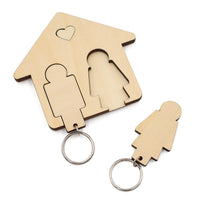 1 x Brand New Klaimbmo wooden keychain, new home keychain, housewarming gift for friends, DIY wooden keychain, gift idea for partner housewarming, anniversary birthday, Valentine s Day - RRP €11.09