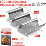 1 x RAW Customer Returns Uno Casa Taco Holder Set of 6 - Metal Taco Holder for Taco Shells, Heavy Duty Taco Stand for Taco Tuesday or as Taco Shell Mold - U Shaped Taco Rack and Recipe Book - RRP €24.98