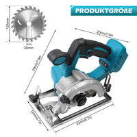 1 x RAW Customer Returns MaxEarn Cordless Handheld Circular Saw, Cordless Circular Saw Cutting Machine for Makita 18V, Multifunctional Saw with 2 125mm Saw Blades, Copper Motor, 0-45 Cutting Angle, Ideal for Woodworking without Battery  - RRP €67.45